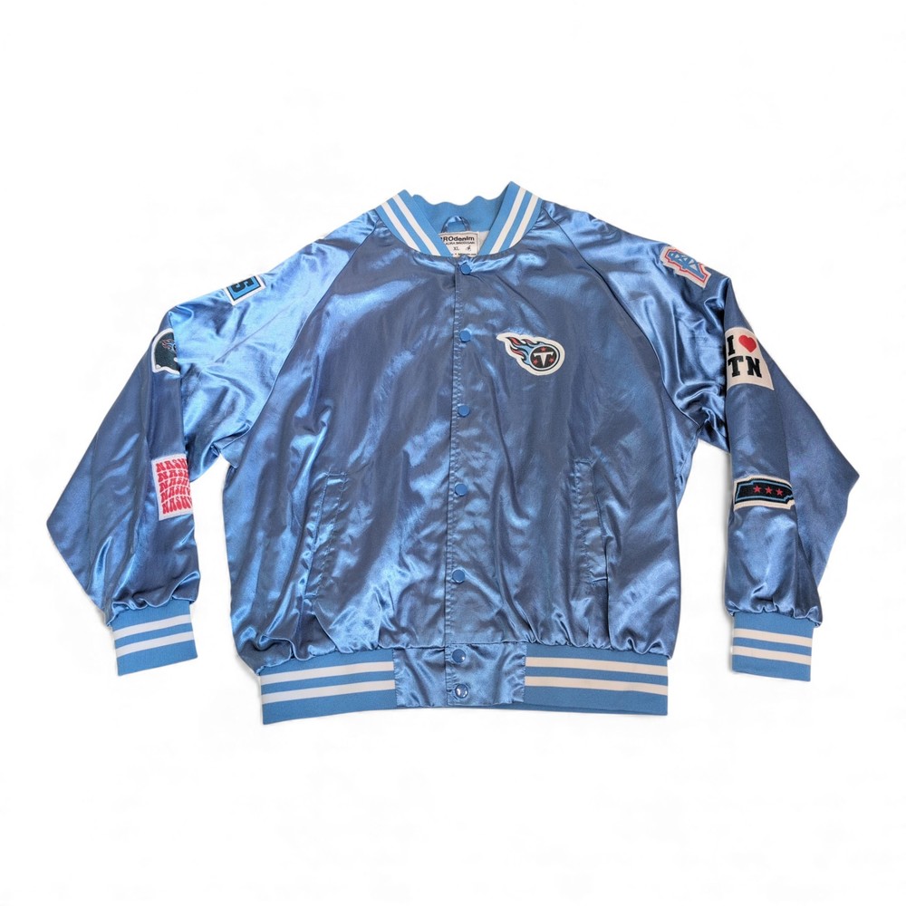 BROdenim‎ Women's Satin Tennessee Titan Varsity Jacket XL